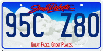 SD license plate 95CZ80