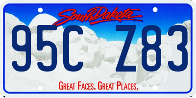 SD license plate 95CZ83