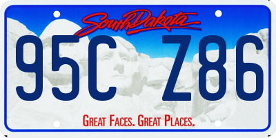 SD license plate 95CZ86