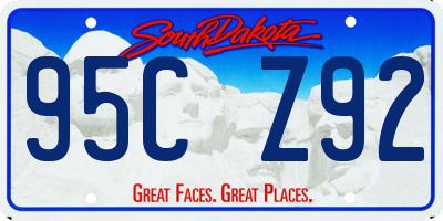 SD license plate 95CZ92