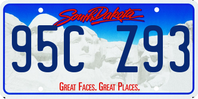 SD license plate 95CZ93