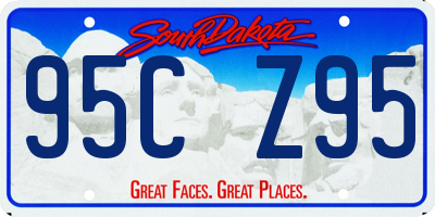 SD license plate 95CZ95