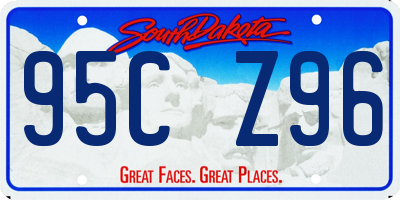 SD license plate 95CZ96