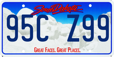 SD license plate 95CZ99