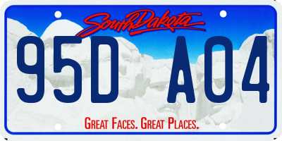 SD license plate 95DA04