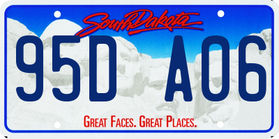 SD license plate 95DA06