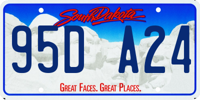 SD license plate 95DA24