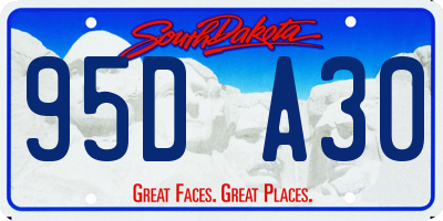 SD license plate 95DA30