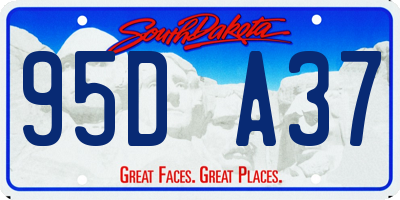 SD license plate 95DA37