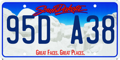 SD license plate 95DA38