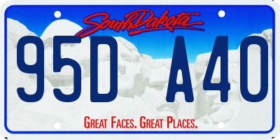 SD license plate 95DA40