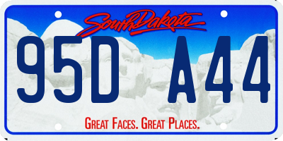 SD license plate 95DA44