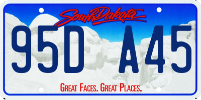 SD license plate 95DA45