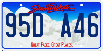 SD license plate 95DA46