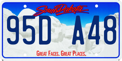 SD license plate 95DA48