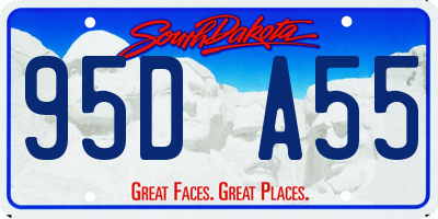 SD license plate 95DA55