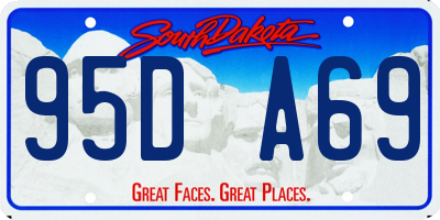 SD license plate 95DA69