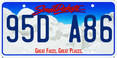 SD license plate 95DA86