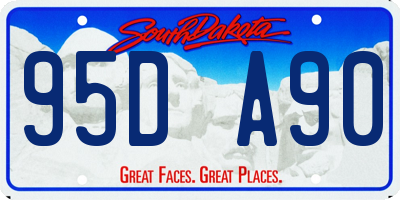SD license plate 95DA90