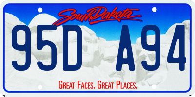 SD license plate 95DA94