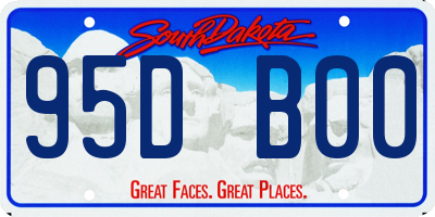 SD license plate 95DB00