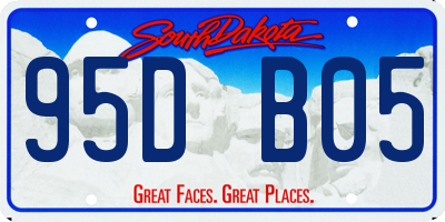 SD license plate 95DB05