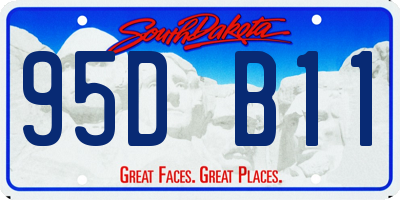 SD license plate 95DB11