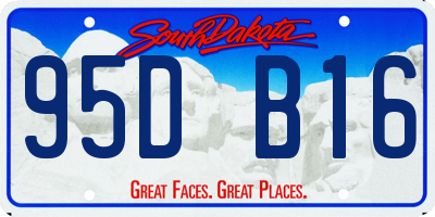 SD license plate 95DB16