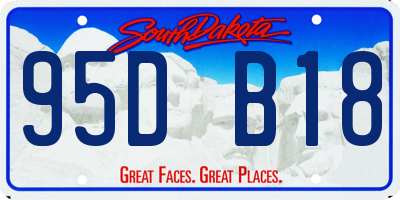 SD license plate 95DB18