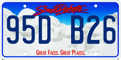 SD license plate 95DB26