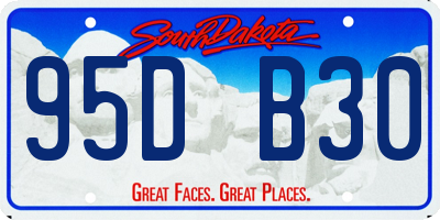 SD license plate 95DB30