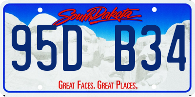 SD license plate 95DB34