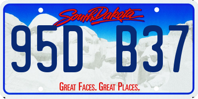 SD license plate 95DB37