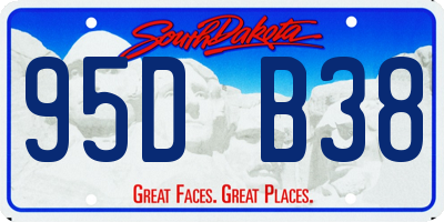 SD license plate 95DB38