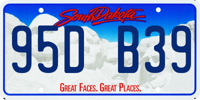 SD license plate 95DB39