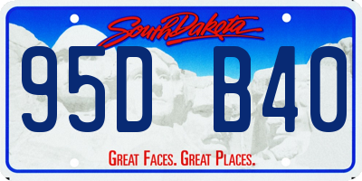 SD license plate 95DB40