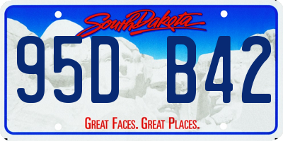 SD license plate 95DB42