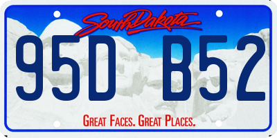 SD license plate 95DB52