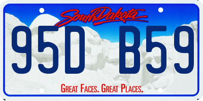 SD license plate 95DB59