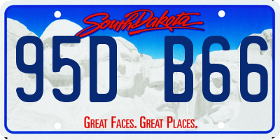 SD license plate 95DB66