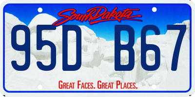 SD license plate 95DB67