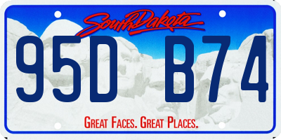 SD license plate 95DB74
