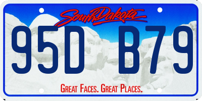 SD license plate 95DB79