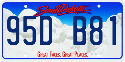 SD license plate 95DB81