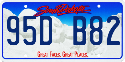 SD license plate 95DB82