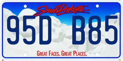 SD license plate 95DB85