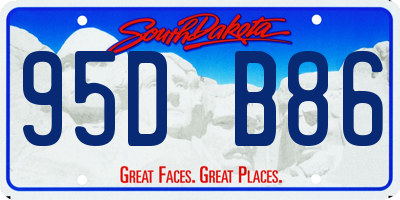 SD license plate 95DB86