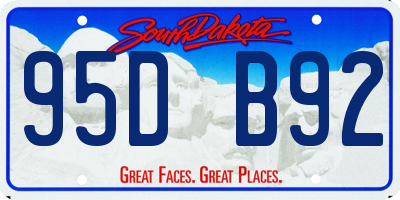 SD license plate 95DB92