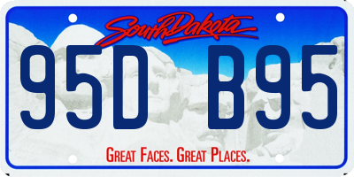 SD license plate 95DB95