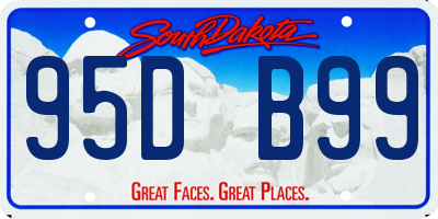 SD license plate 95DB99